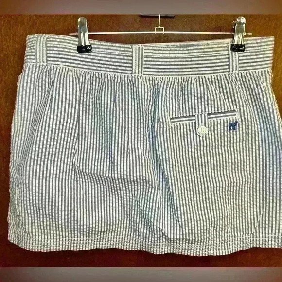 Red Camel Blue & White Striped Cotton Skirt - Picture 2 of 4